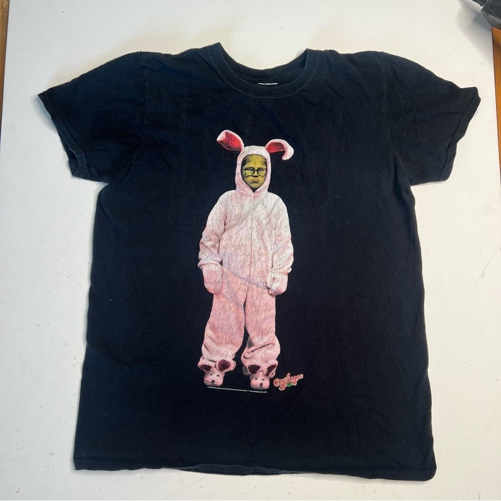 The Rail  A Christmas Story graphic print black tshirt